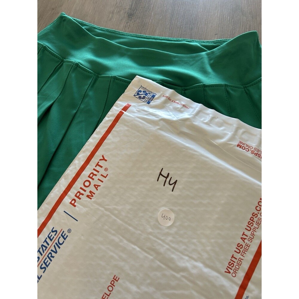 NEW! Wilson Midtown Tennis Golf Skirt Skort Size youth L Pleated Green - Picture 7 of 8